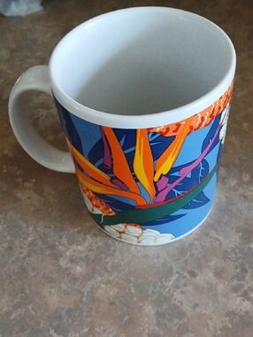 1999 Island Heritage Hilo Hattie Hawaiian Islands Bird Of Paradise Flower Mug